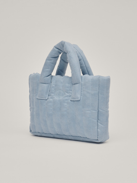 Suede Mini Padding Bag (Blue)