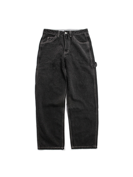 Work Denim Pants (Onewash) -Black-