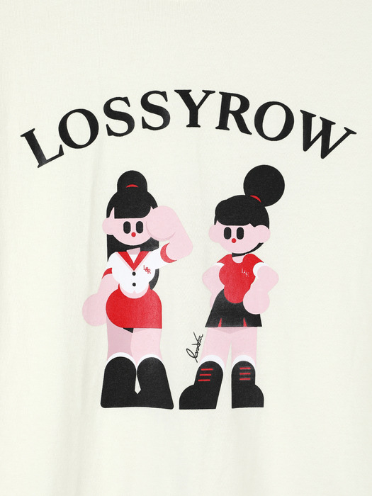 Lossyrow X Vanrora Graphic T-Shirt Cream