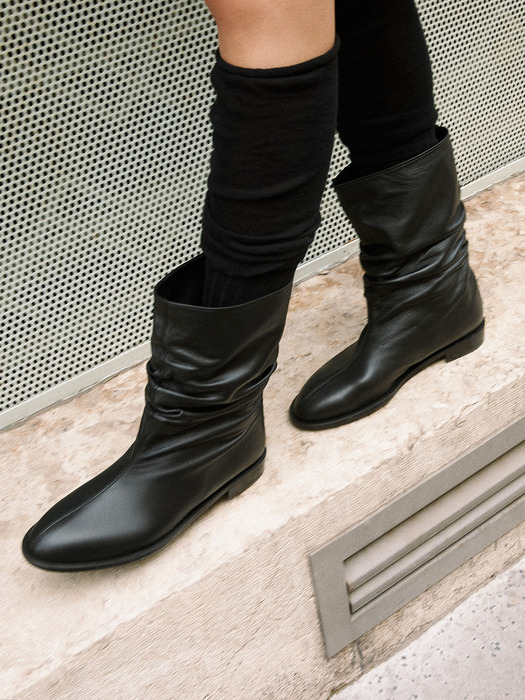 [단독]Maeve Shirring Mid Boots_2 Colors