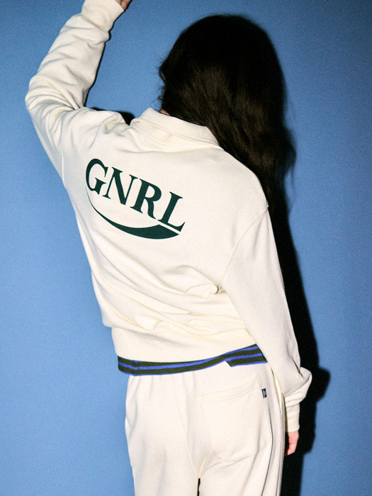 UNISEX GNRL 하프 집업 스웨트 셔츠 [CREAM] / SBC3U02007