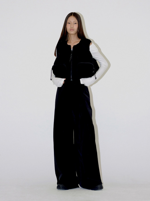 RELAXED WIDE TROUSERS (black)