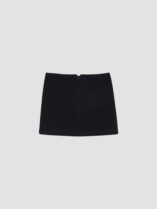 tape mini skirt_black.
