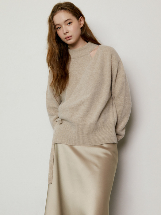 CASHMERE WRAP KNIT_3COLOR