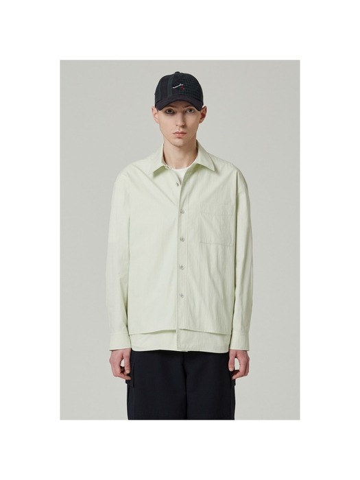 double layered shirt (semi-over)_CWSAM24104MIX