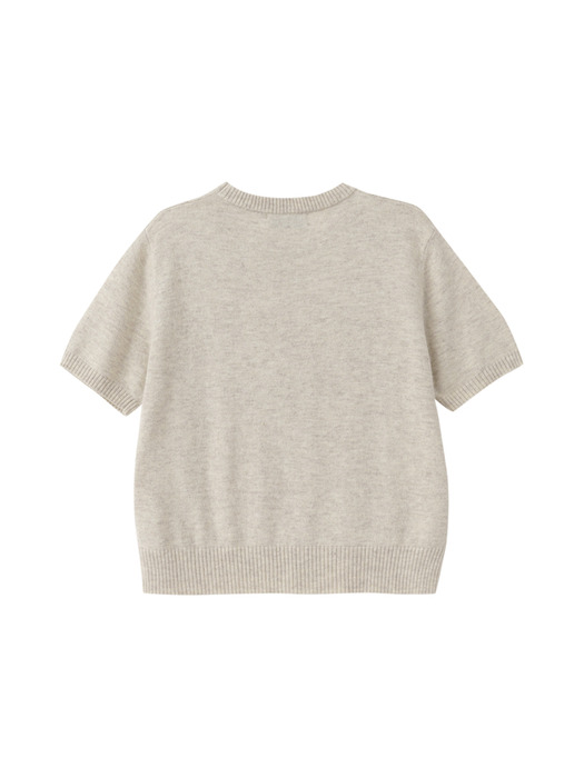 Mellow Cable Knit Top (Beige)