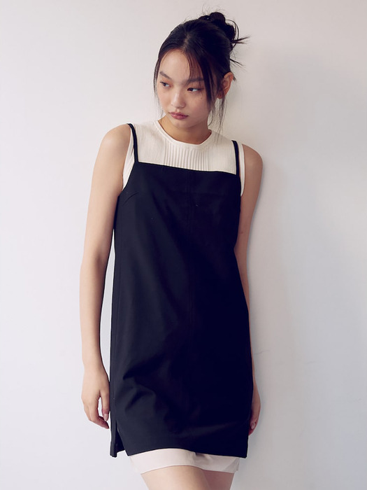 Layered Mini Dress  Black (KE4271M045)