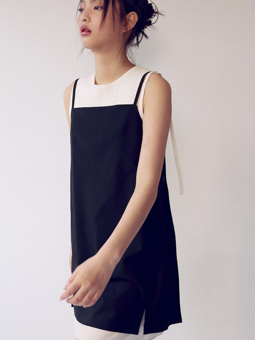 Layered Mini Dress  Black (KE4271M045)