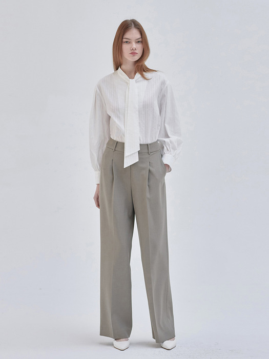 24SN tie-point blouse [WH/ST]