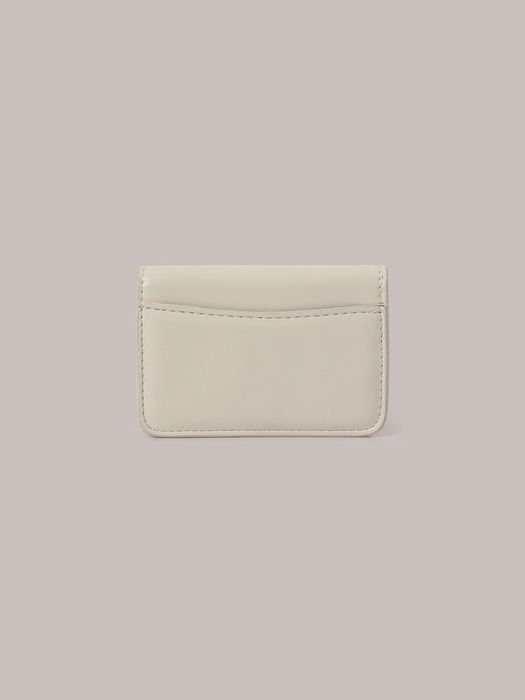 Flat Gold Wallet - Ivory