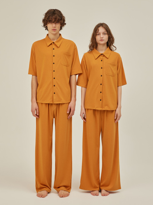 FIRST PAJAMA COUPLE SET_mustard