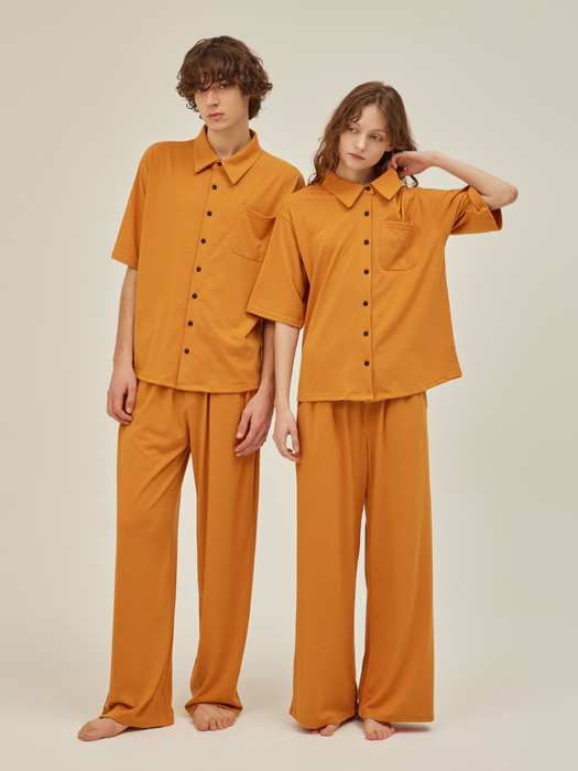 FIRST PAJAMA COUPLE SET_mustard