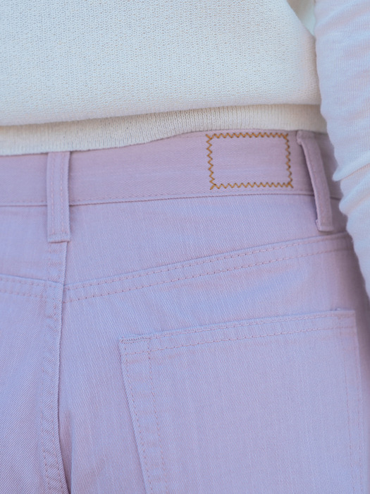 WASHED STRAIGHT COLOR JEANS_LIGHT PINK