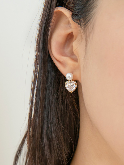Heart&Pearl Earring
