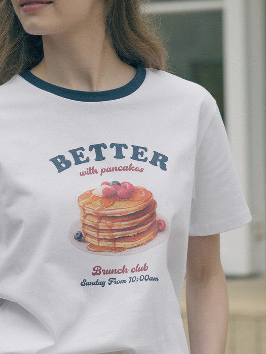 Pancake club T-shirt_Ivory