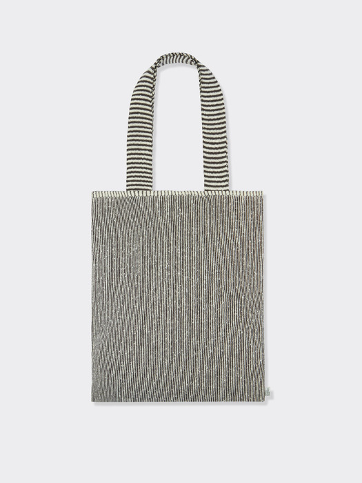 Textured Paper Knit Bag (Ivory/Deep Brown)