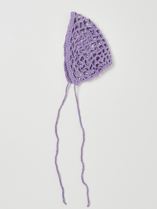 HANDMADE KNIT BONNET IN PURPLE