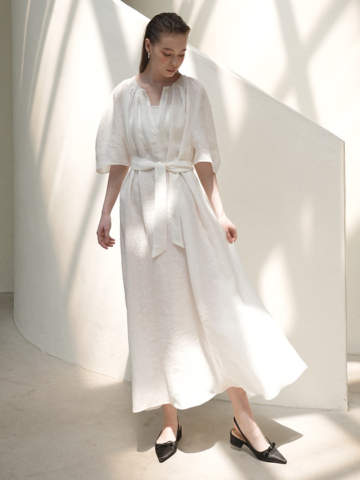 Jacquard Bellona Maxi Dress White