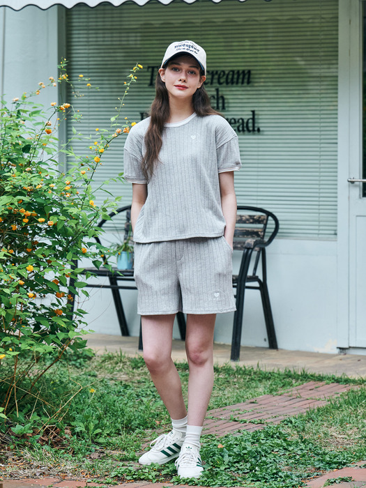 MET summer knit round t-shirt grey