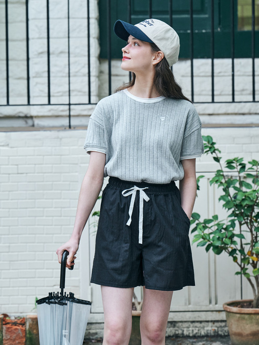 MET summer knit round t-shirt grey