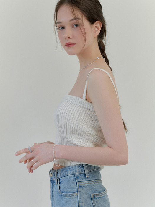 Jelly knit top_2way (ivory)