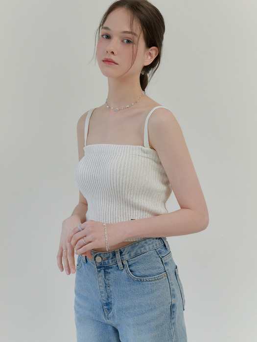 Jelly knit top_2way (ivory)