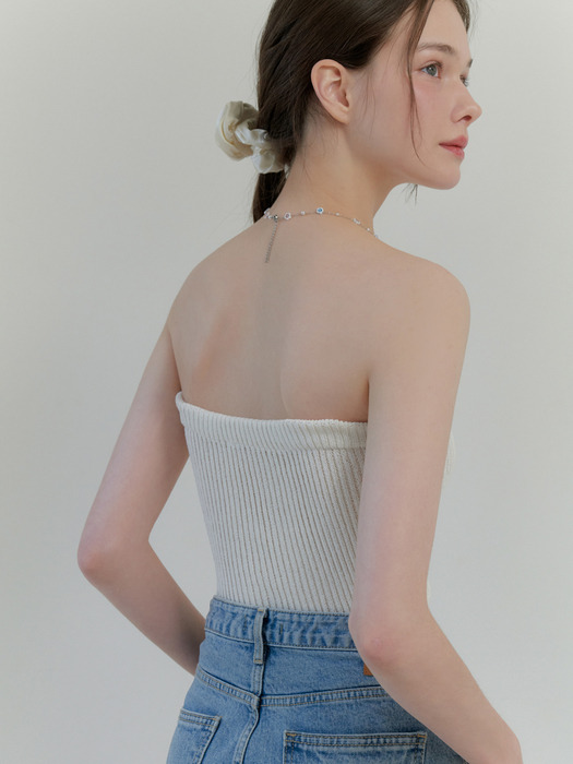 Jelly knit top_2way (ivory)