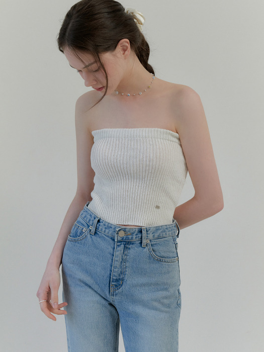 Jelly knit top_2way (ivory)