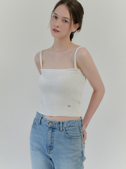 Jelly knit top_2way (ivory)