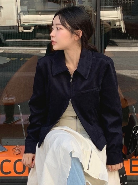 스웨이드 집업 트러커 자켓_2colors