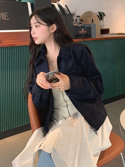 스웨이드 집업 트러커 자켓_2colors