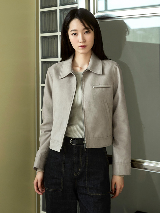 스웨이드 집업 트러커 자켓_2colors