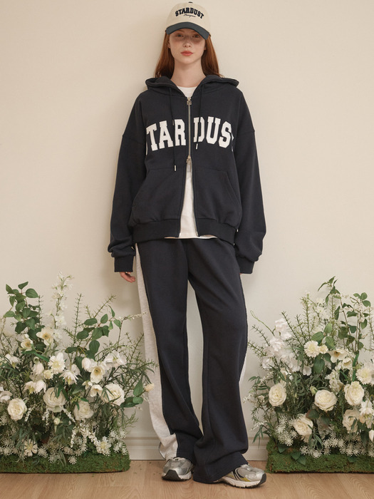 Wide-coloured track pants Navy