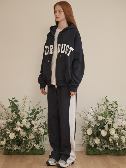 Wide-coloured track pants Navy