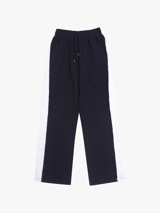 Wide-coloured track pants Navy