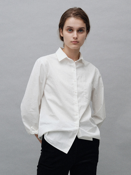 Classic standard cotton shirt (White)