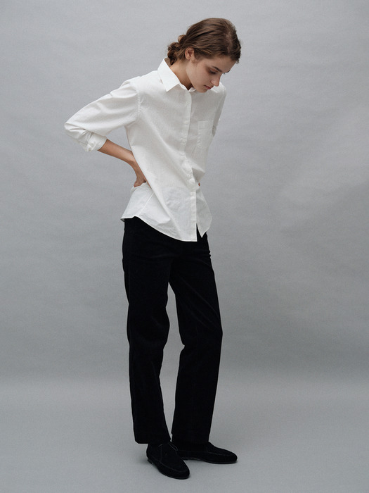 Classic standard cotton shirt (White)