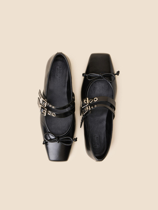 Ballerina point flats(black)_DG1DS25012BLK