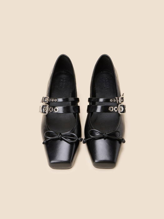 Ballerina point flats(black)_DG1DS25012BLK