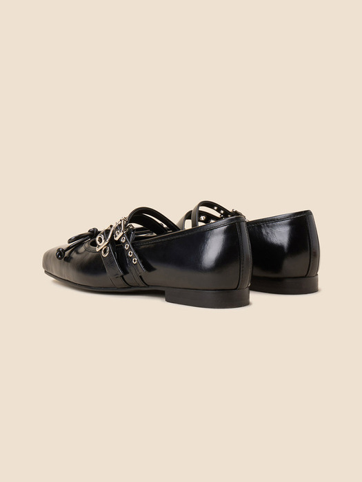 Ballerina point flats(black)_DG1DS25012BLK