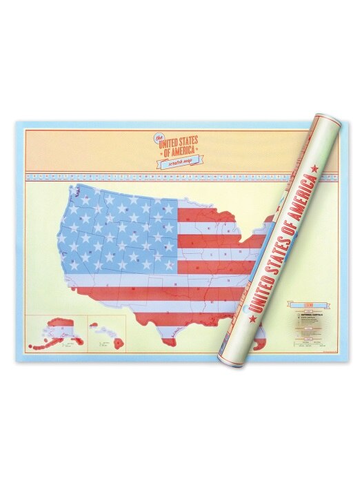 럭키스 스크래치 맵 미국 Scratch Map USA