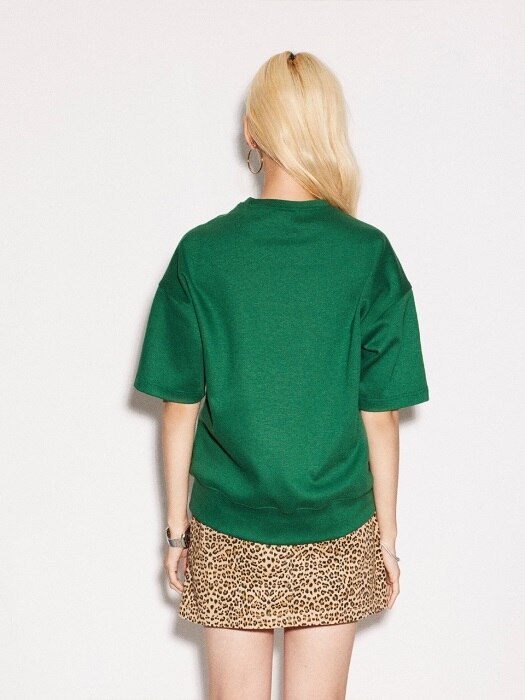 Curved Line  Short Sleeve H/ACC_Green