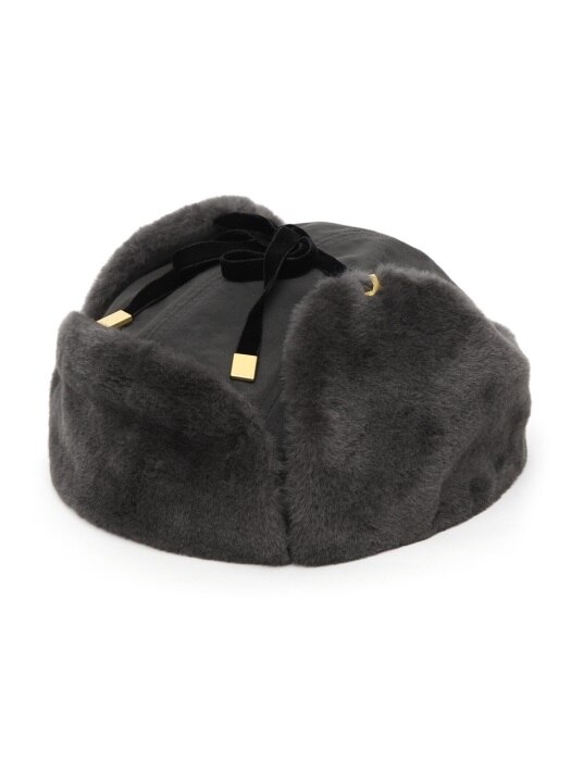 FLIGHT RABBIT HAT / FUR / CHARCOAL