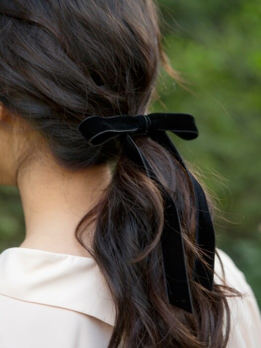[단독] velvet ribbon hair strap 19mm (2colors)