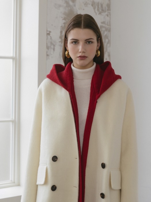 Premium wool hood warmer [RED]