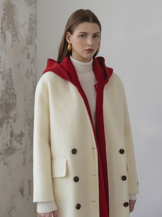 Premium wool hood warmer [RED]