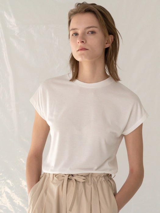 19LE slim modal t-shirts (ivory)