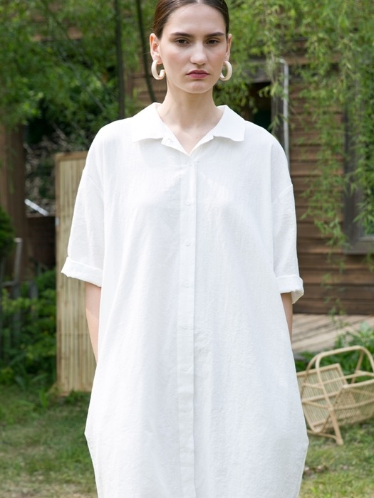 Over Shirts dress - White