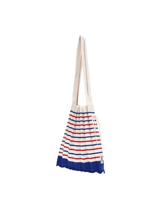 Lucky Pleats Knit M Stripe Royal Blue/Barbados Red