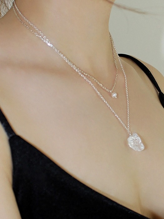 Mini paerl necklace [Silver925]